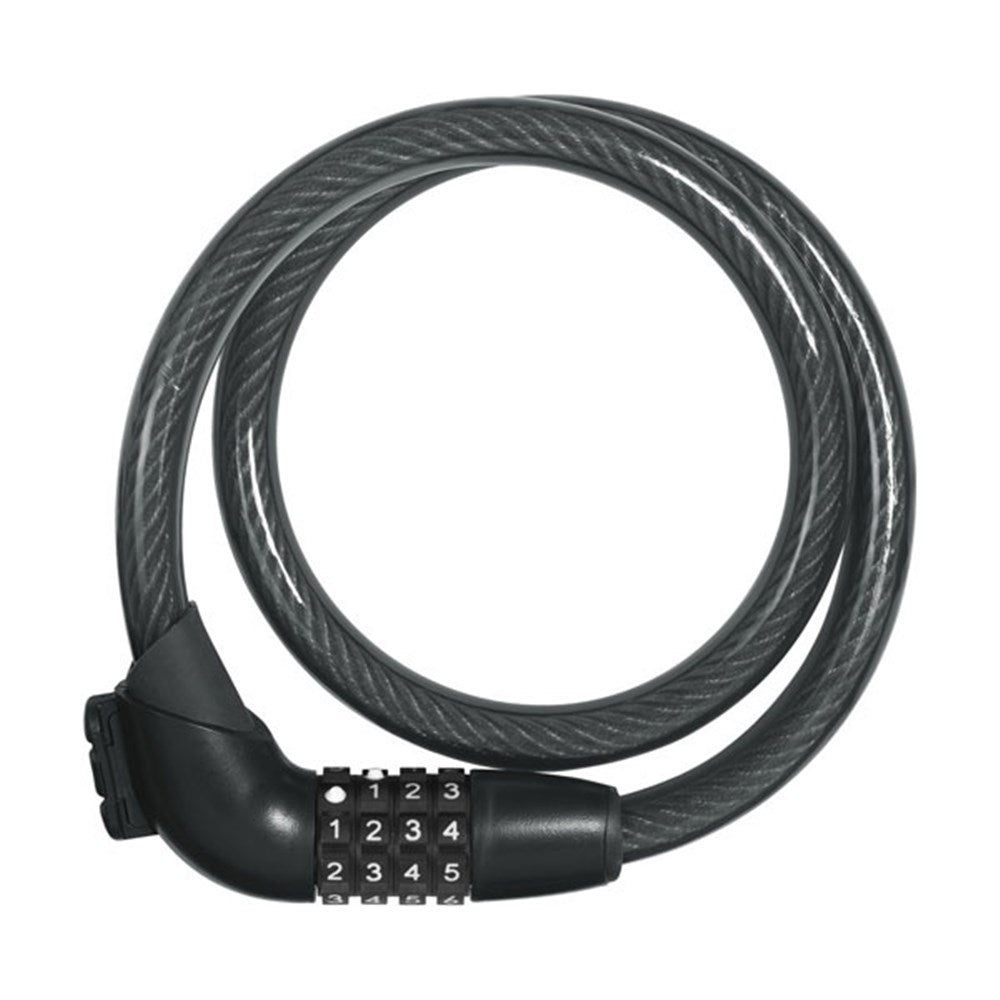 ABUS 1340/120 Combination Cable Lock – 120 cm (Ø 15 mm, Resettable, Black)