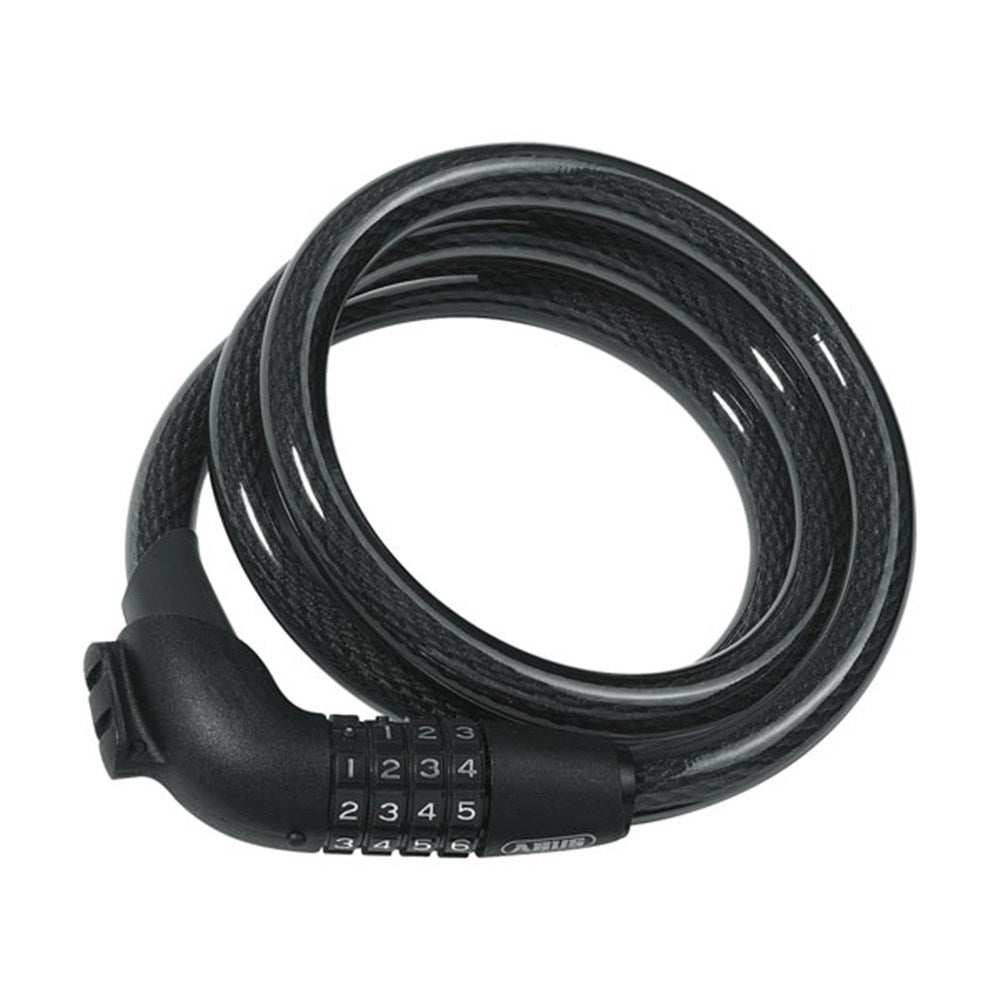 ABUS 1340/120 Combination Cable Lock – 120 cm (Ø 15 mm, Resettable, Black)