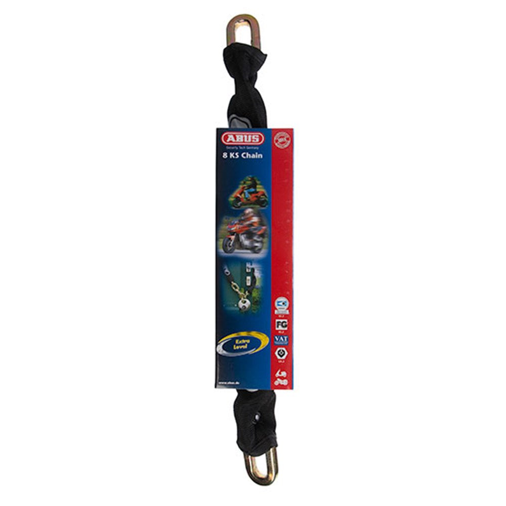 ABUS Square Link Chain – 8 mm × 40 cm (Black Sleeve)