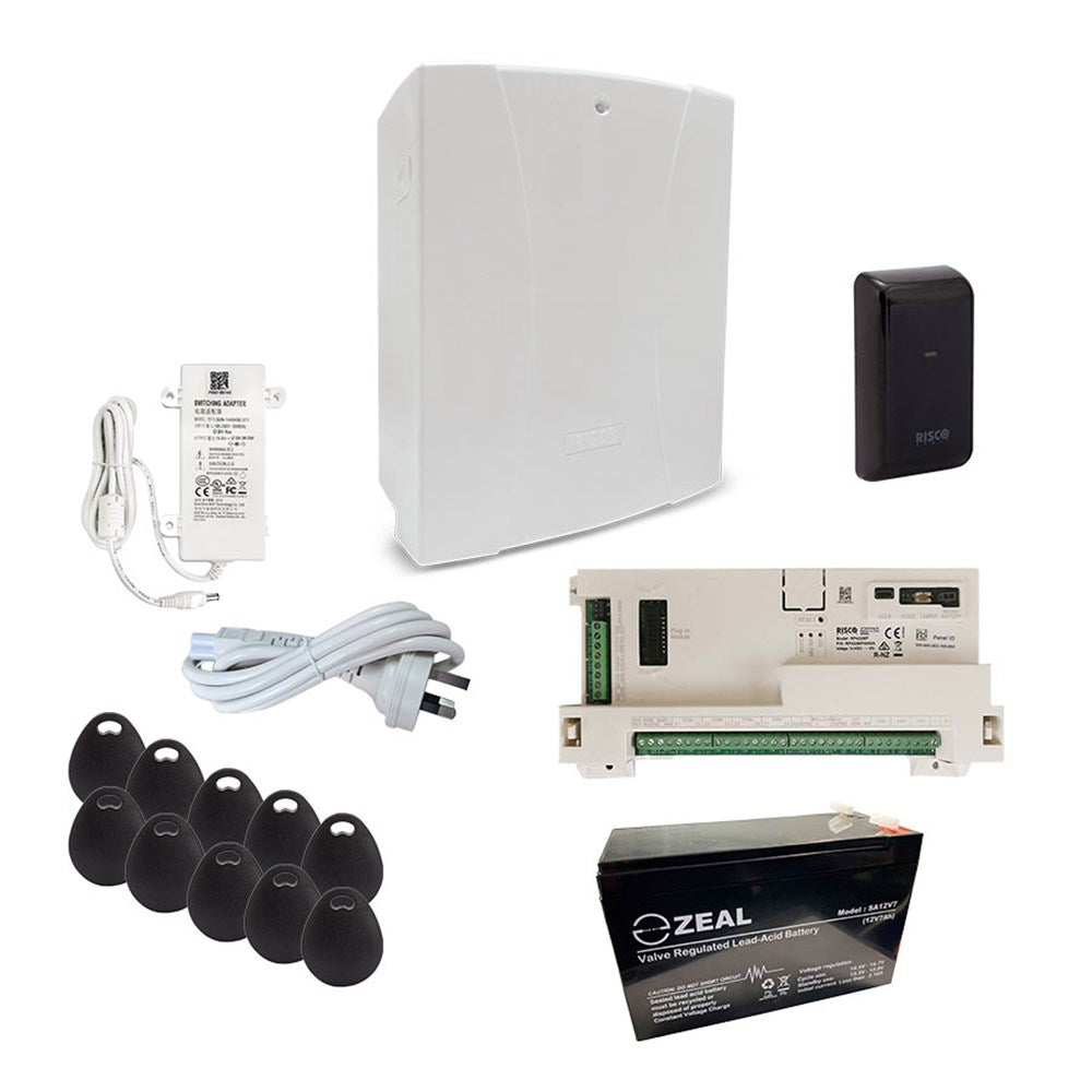 RISCO LightSYS+ Access Kit with Smart Card Reader, Prox Tags, Power Supply & Backup Battery