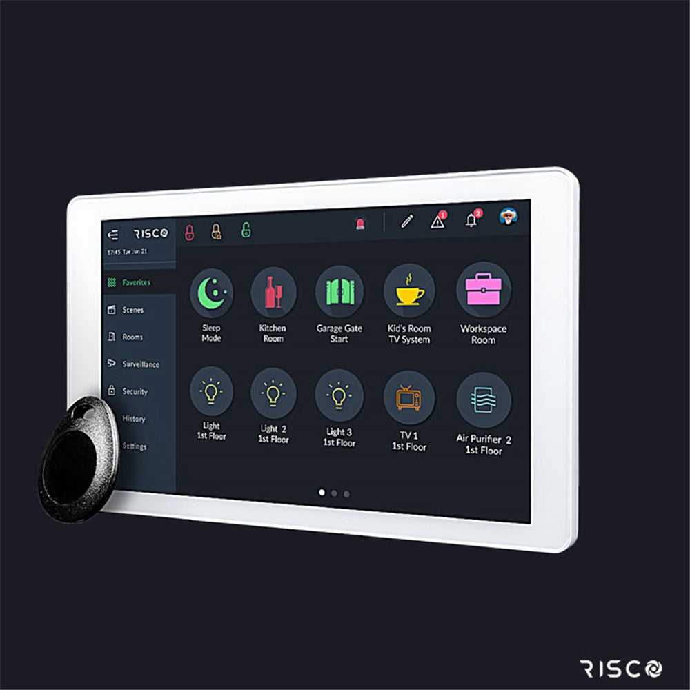 RISCO RisControl 8" Touchscreen Keypad with Proximity Reader – suits LightSYS+
