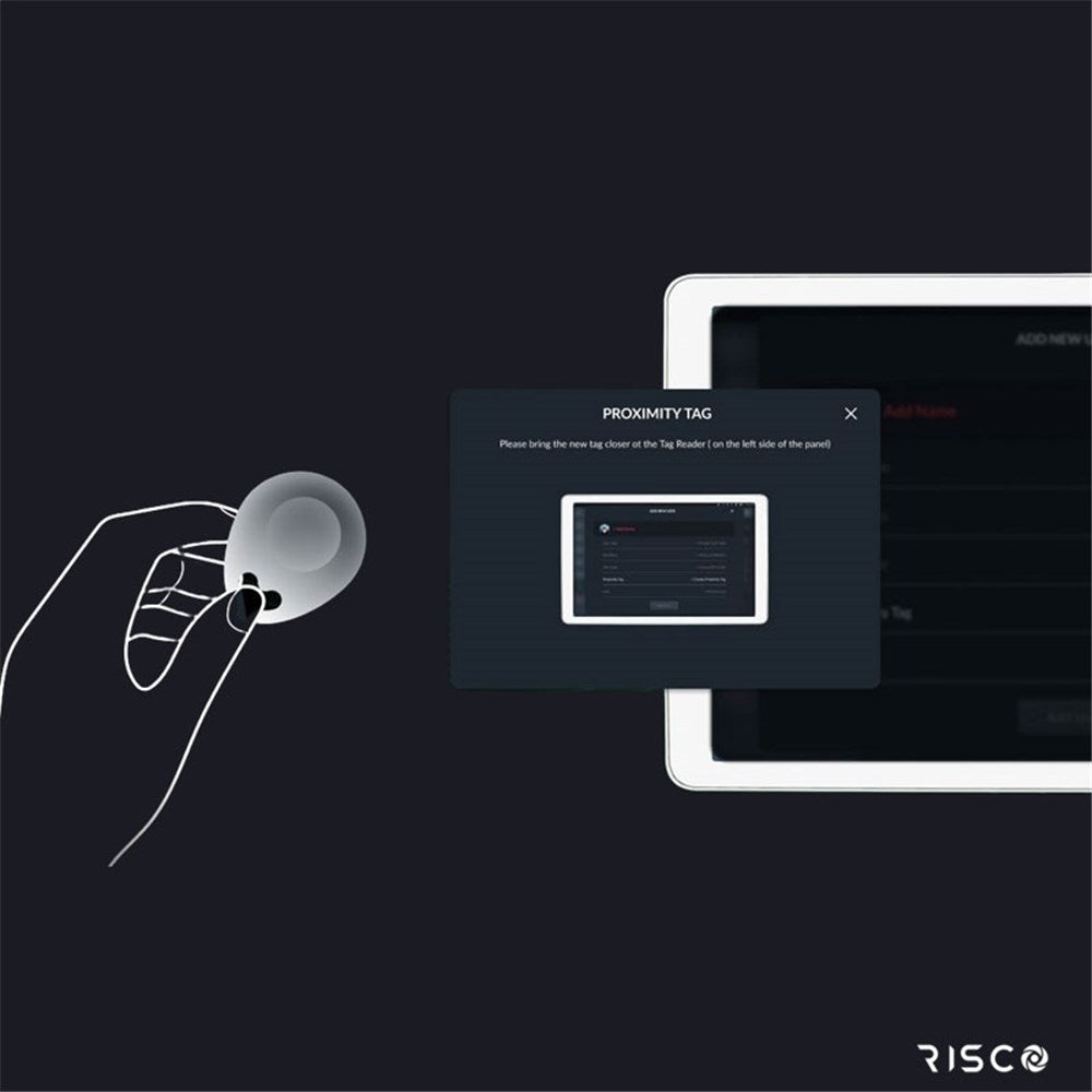 RISCO RisControl 8" Touchscreen Keypad with Proximity Reader – suits LightSYS+