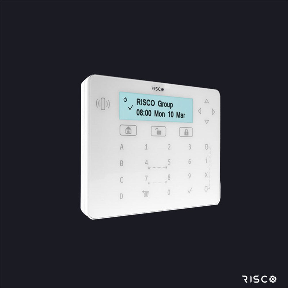 RISCO Elegant Keypad – White, suits LightSYS+ & LightSYS2