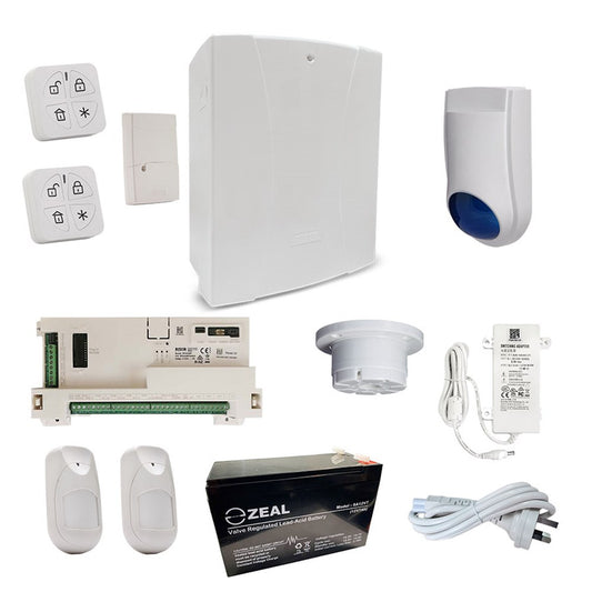 RISCO LightSYS+ Hybrid Alarm Kit with 2x iWave PIRs, 2x Panda Remotes & Accessory Kit