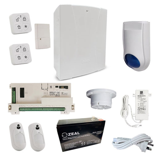RISCO LightSYS+ Hybrid Alarm Kit with 2x eyeWave Camera PIRs, 2x Panda Remotes & Accessory Kit