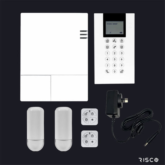 RISCO WiComm Pro Wireless Alarm Kit with Panda Keypad, 2x Piccolo PIRs & 2x Keyfobs