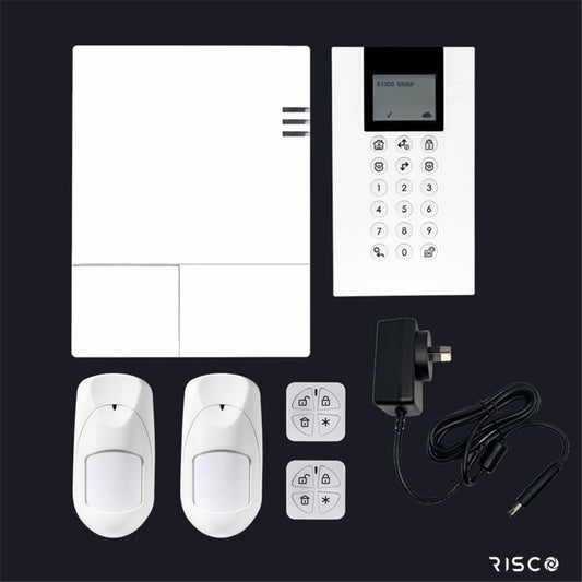RISCO WiComm Pro Wireless Alarm Kit with Panda Keypad, 2x iWave PIRs & 2x Keyfobs