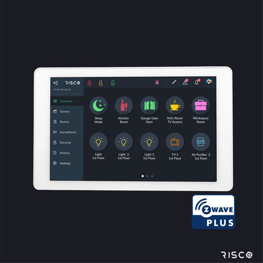 RISCO RisControl Alarm & Smart Home Controller Touchscreen Keypad with Z-Wave Gateway