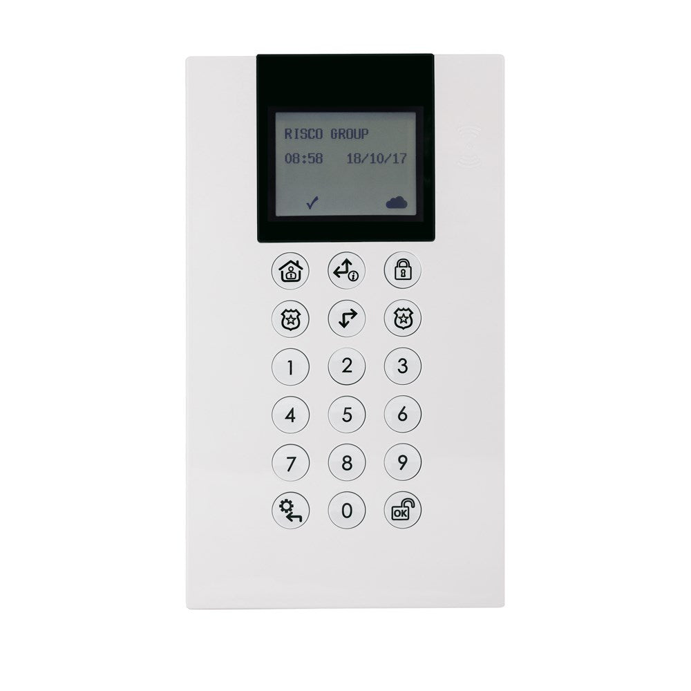 RISCO Wireless Panda Keypad with Inbuilt Prox Reader – suits WiComm Pro & Agility4